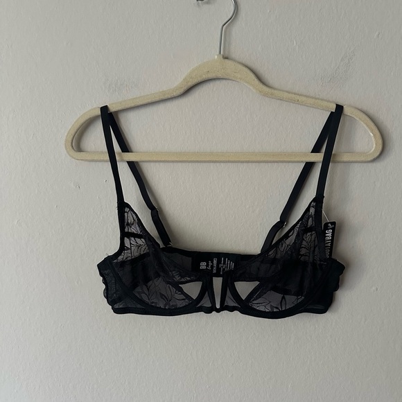 Nordstrom Other - Bootaybag Lace Cutout Bralette - Black Size Large NWT